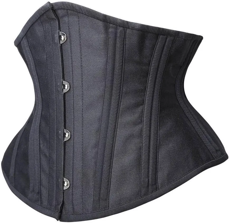 SHAPERX Women's Heavy Duty Corset Double Steel Boned Waist Trainer Corsets Underbust Body Shaper