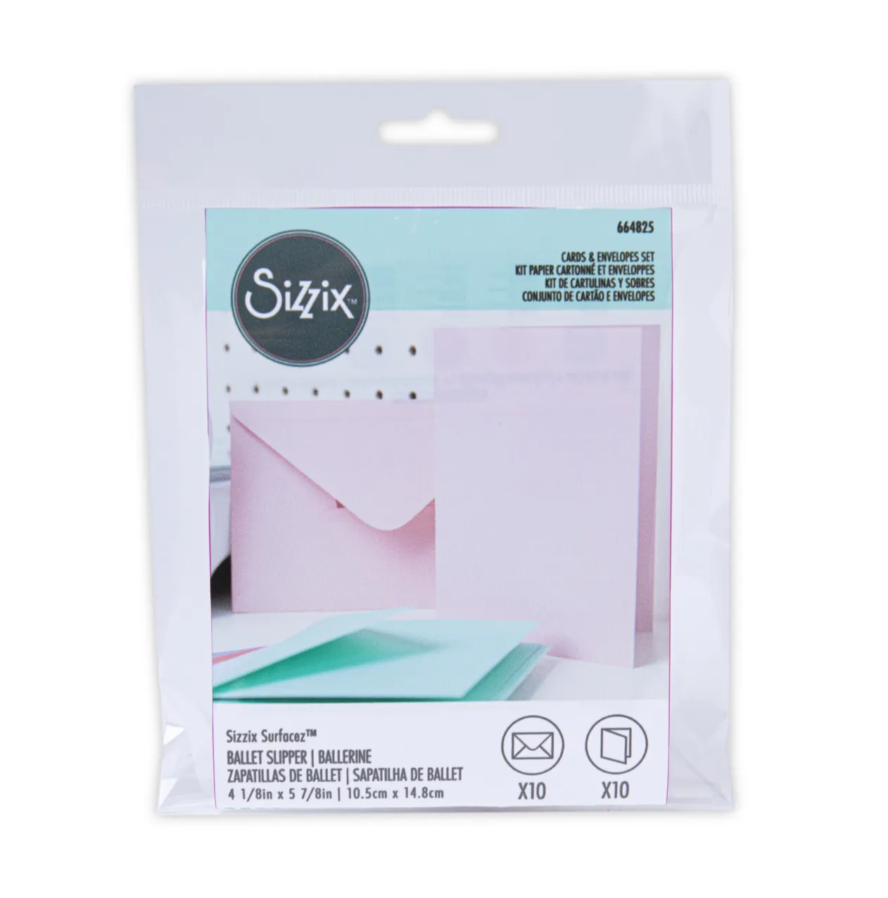 Sizzix Card & Envelope Set A6 Ballet Slipper (10&10pcs)
