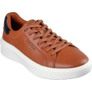 Skechers Men's Court Break Suit Sneaker in Cognac