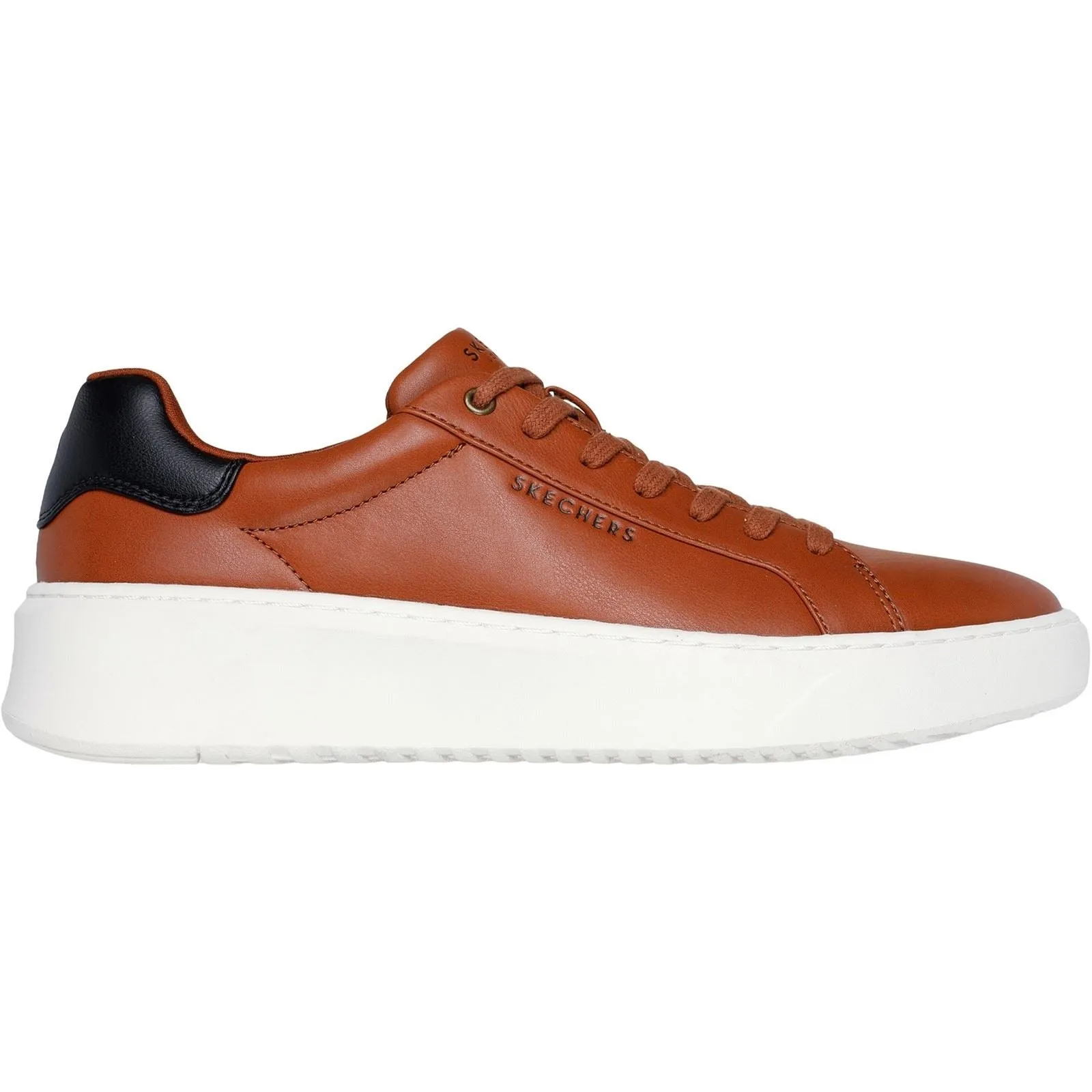 Skechers Men's Court Break Suit Sneaker in Cognac