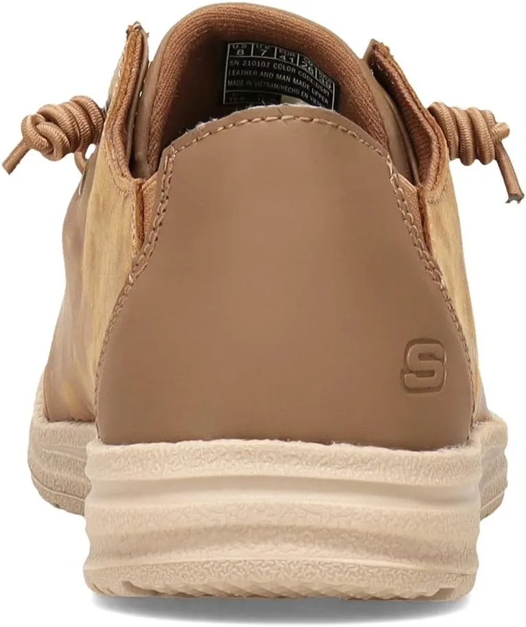 Skechers Men's Moc Toe Bungee Lace Slip on Sneaker
