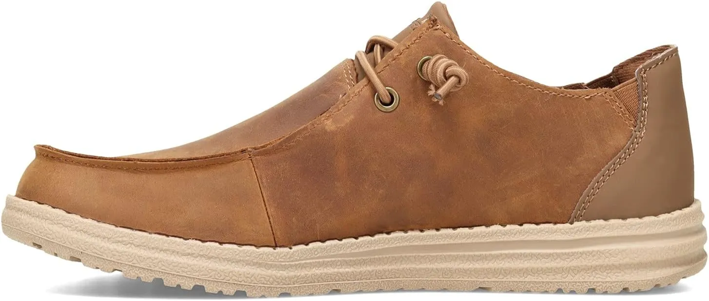 Skechers Men's Moc Toe Bungee Lace Slip on Sneaker