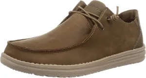 Skechers Men's Moc Toe Bungee Lace Slip on Sneaker