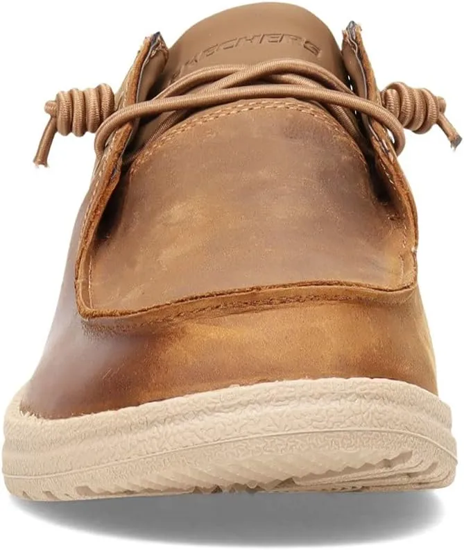 Skechers Men's Moc Toe Bungee Lace Slip on Sneaker