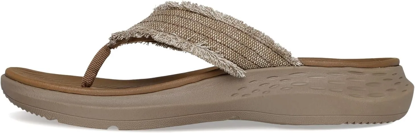 Skechers Men's Parson Sd-Gino Thong Sandal with Frayed Edges