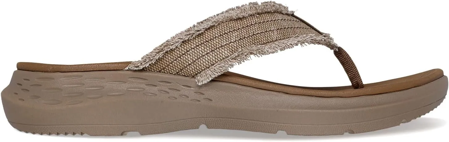 Skechers Men's Parson Sd-Gino Thong Sandal with Frayed Edges