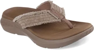 Skechers Men's Parson Sd-Gino Thong Sandal with Frayed Edges