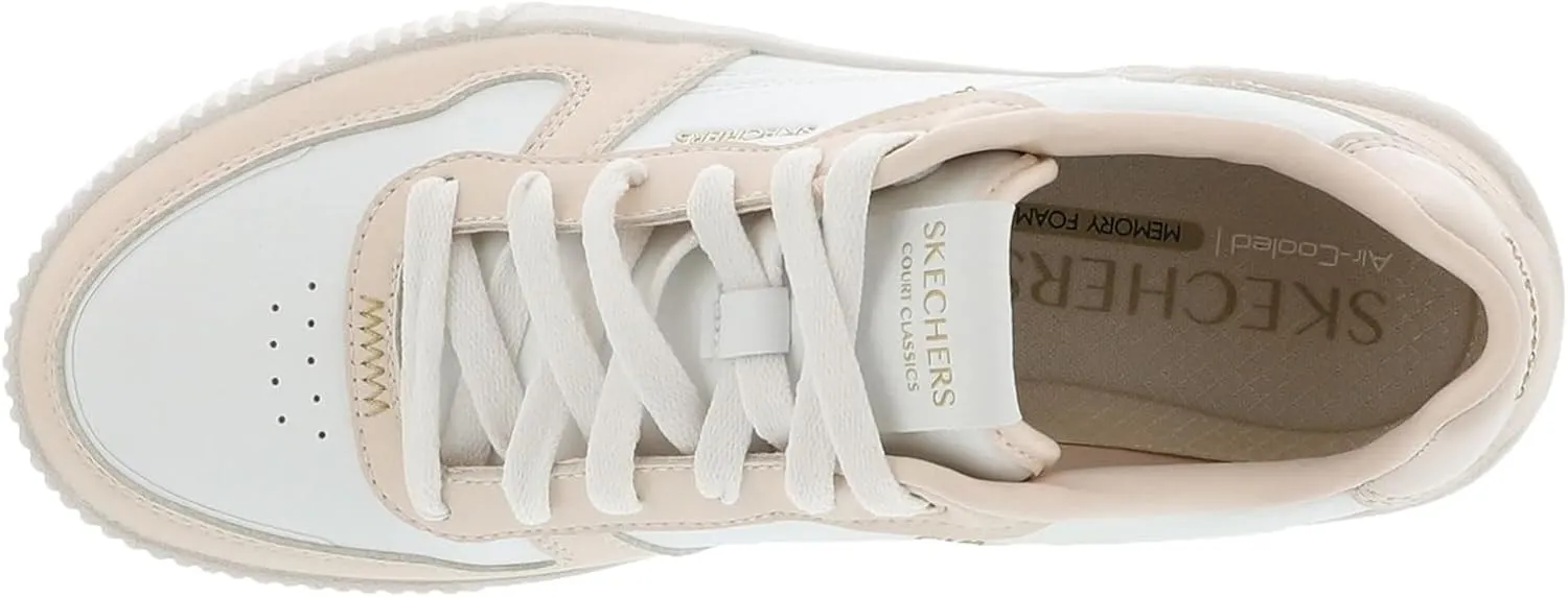 Skechers Women's Jade-Best in Class Leather Lace-up Sneakers with Memory Foam