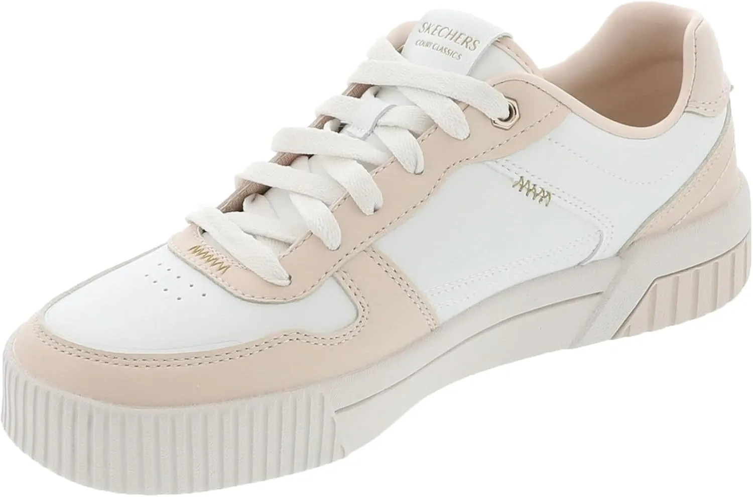 Skechers Women's Jade-Best in Class Leather Lace-up Sneakers with Memory Foam