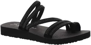 Skechers Women's Meditation Glam Flash Rhinestone Toe Loop Thong