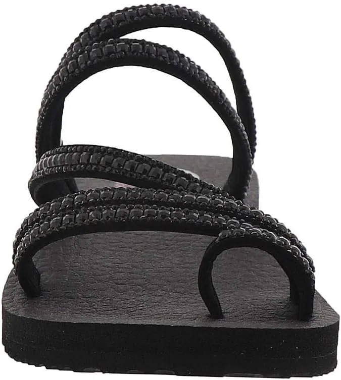 Skechers Women's Meditation Glam Flash Rhinestone Toe Loop Thong