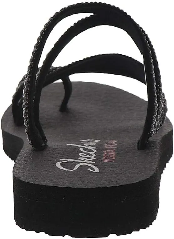 Skechers Women's Meditation Glam Flash Rhinestone Toe Loop Thong