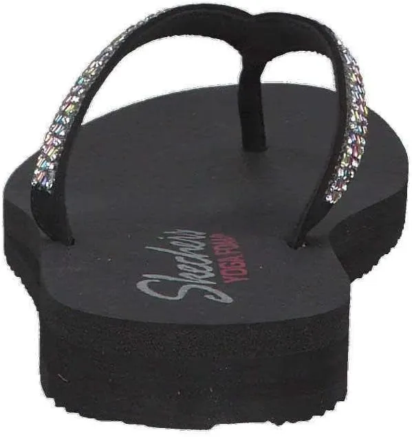 Skechers Women's Meditation Perfect 10 Square Rhinestone Embellished Thong
