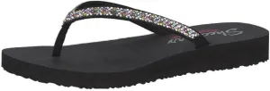 Skechers Women's Meditation Perfect 10 Square Rhinestone Embellished Thong