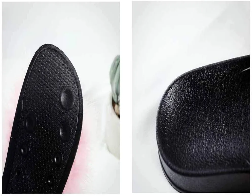 Sliders for Women, Women Slippers Comfortable Soft Winter Warm Home Slipper Fashion Faux Flops Shoes Fluffy Woman for Indoor Outdoor Fashion Sandals