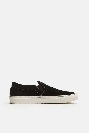 Slip On In Suede - Black
