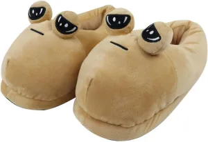 Slippers Alien Sad Pou Plush Doll Animal Fluffy Slippers for Children Adults Women Funny Winter