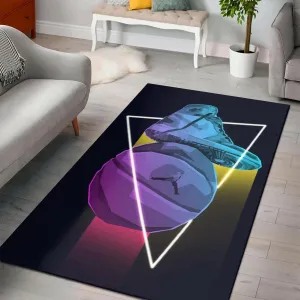 Sneaker Decoration Rug, Cool 3D Shoe Carpet for Sneakerheads, 3x5 4x6 5x7 6x9ft Sneaker Rugs Bedroom & Gamer Rooms Decor 108