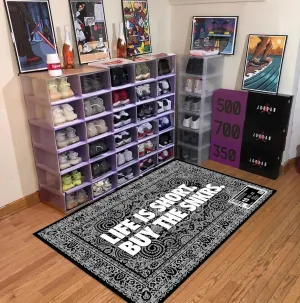 Sneaker Decoration Rug, Cool 3D Shoe Carpet for Sneakerheads, 3x5 4x6 5x7 6x9ft Sneaker Rugs Bedroom & Gamer Rooms Decor 27