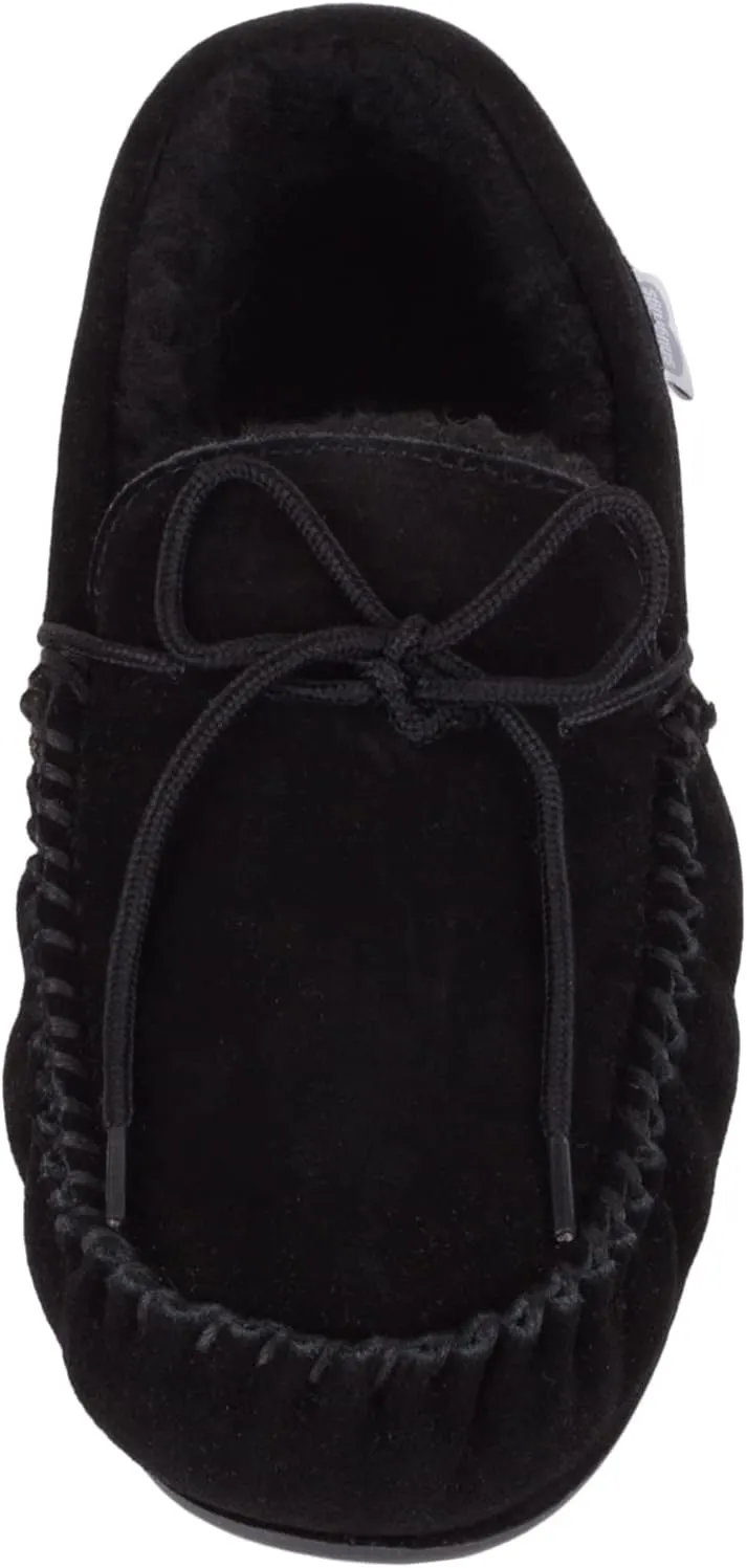 SNUGRUGS Men's Monty Suede Wool Rubber Sole Moccasins
