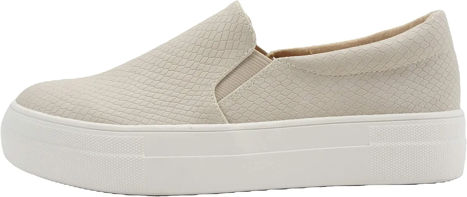 Soda Hike ~ Slip On Double Layer Foam Padded Cushion Sock Fashion Sneakers (L-Stone Cobra, Numeric_5_Point_5) …
