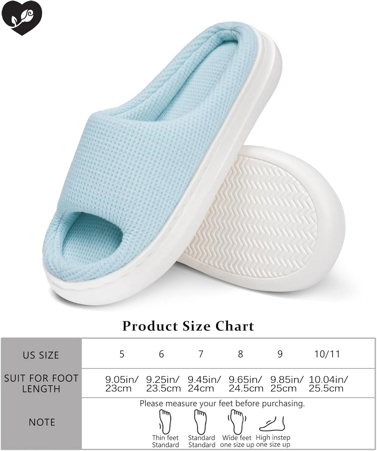 SOULROSE Summer House Memory Foam Slippers Comfy Spa Bedroom Slides Women Cloud Lightweight Waffle Cozy Open Toe Indoor Outdoor Platform Shoes