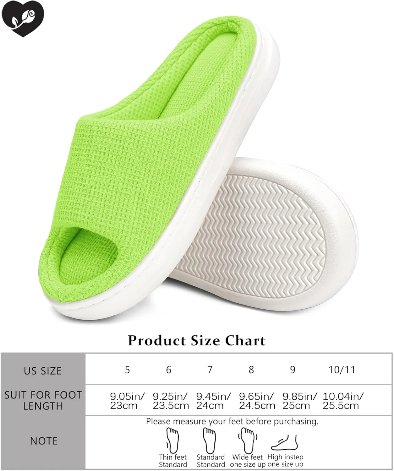 SOULROSE Summer House Memory Foam Slippers Comfy Spa Bedroom Slides Women Cloud Lightweight Waffle Cozy Open Toe Indoor Outdoor Platform Shoes