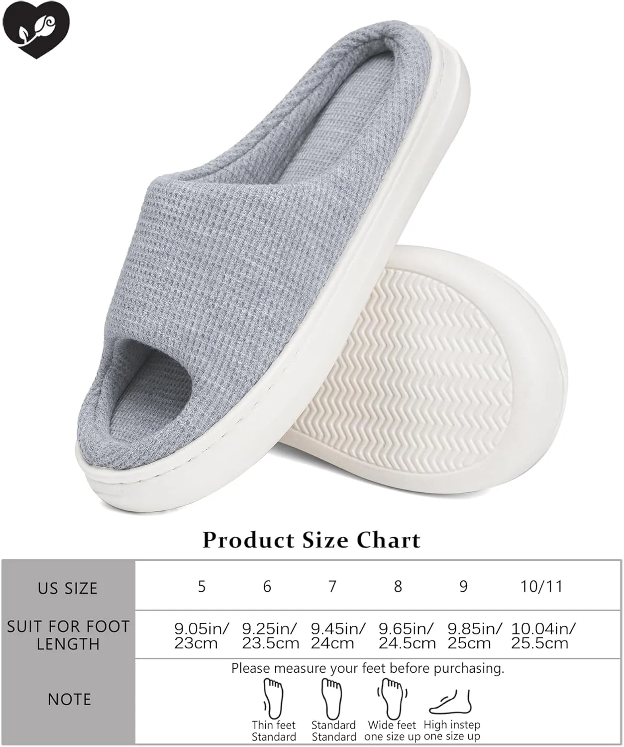 SOULROSE Summer House Memory Foam Slippers Comfy Spa Bedroom Slides Women Cloud Lightweight Waffle Cozy Open Toe Indoor Outdoor Platform Shoes