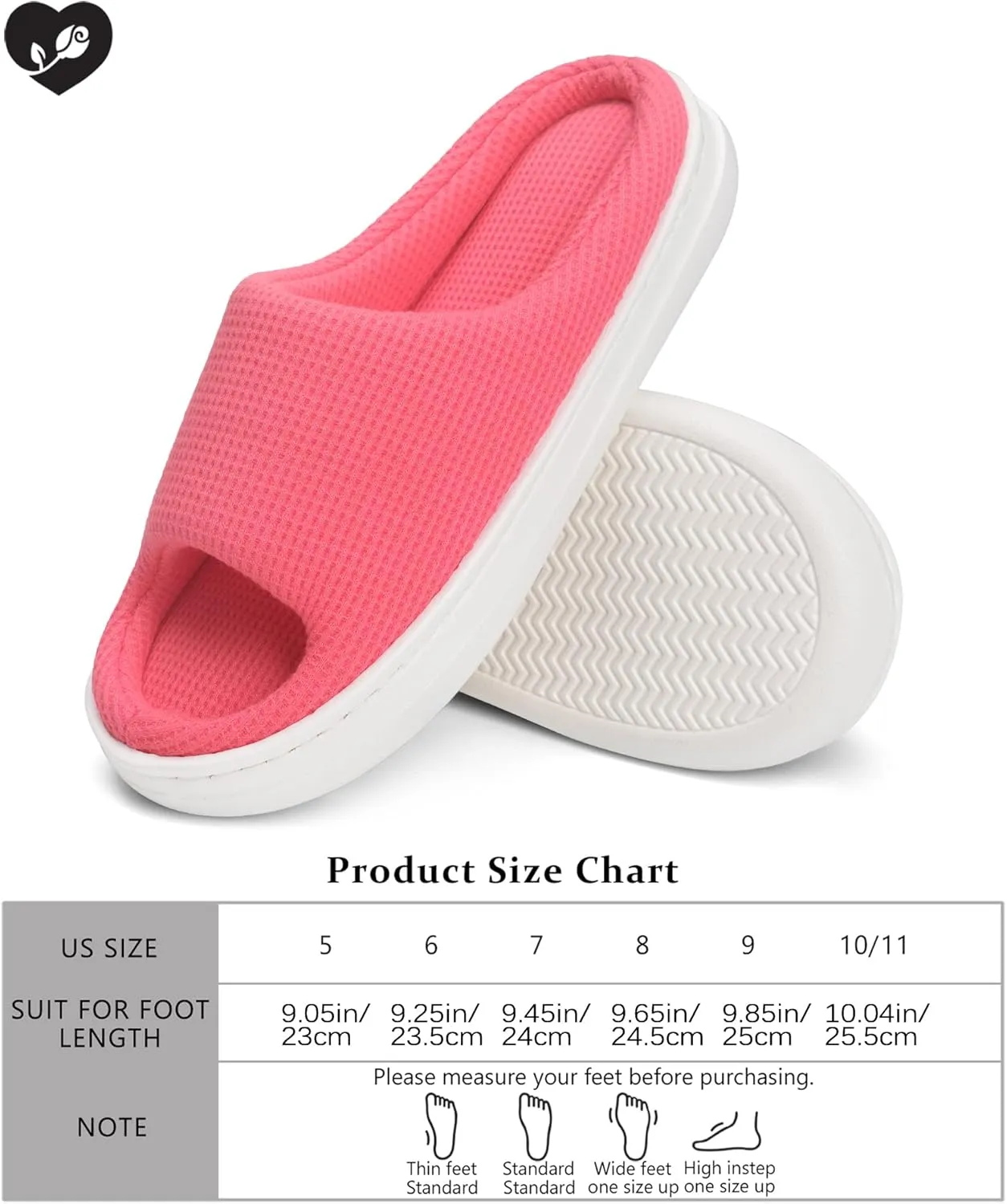 SOULROSE Summer House Memory Foam Slippers Comfy Spa Bedroom Slides Women Cloud Lightweight Waffle Cozy Open Toe Indoor Outdoor Platform Shoes