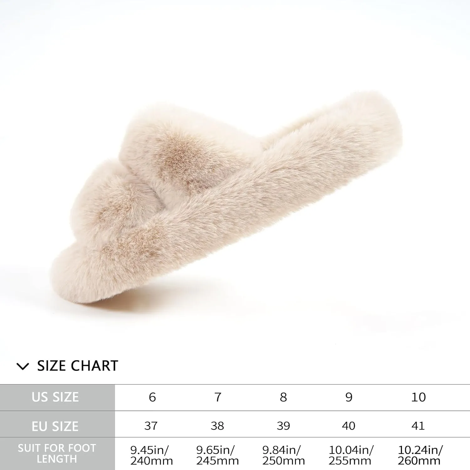 SOULROSE Women's Slippers Open Toe Memory Foam House Slippers for Women Fuzzy Furry Comfy Faux Fur Bedroom Platform Indoor Outdoor Slide Shoes with Anti-Slip Sole Womens Gift Slippers