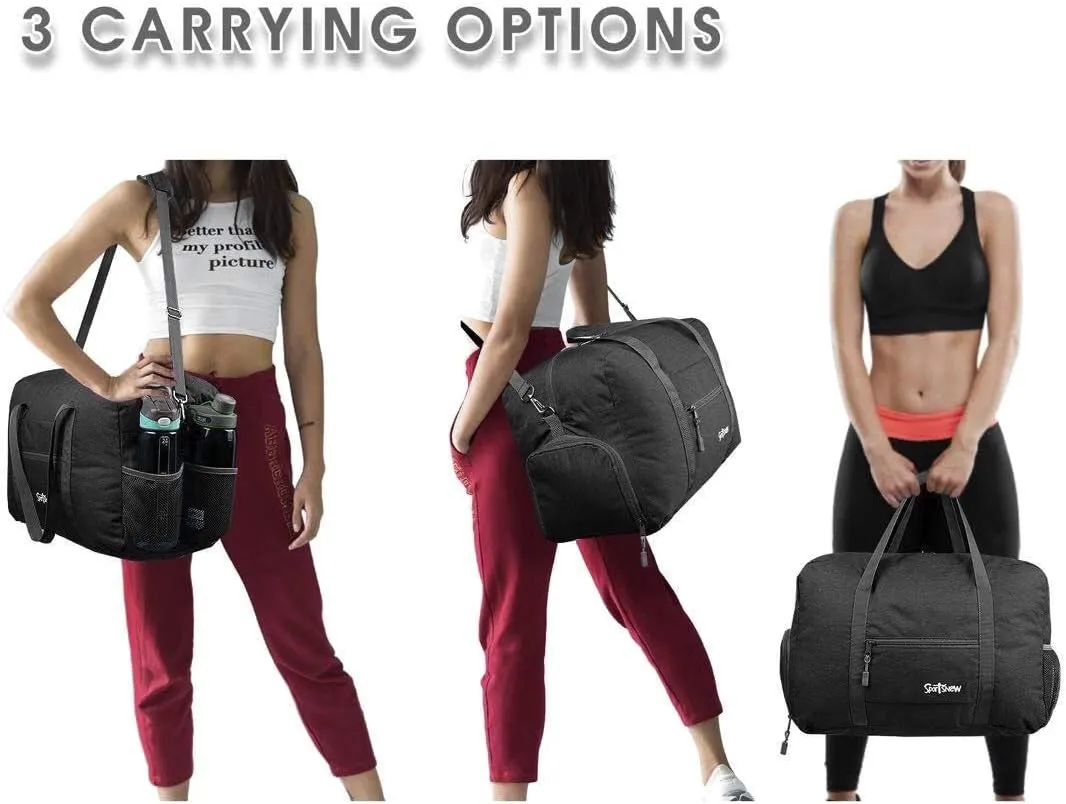 sportsnew Sports Gym Bag with Shoes Compartment and Wet Pocket, Travel Duffel for Men and Women, 38L Workout Weekender Overnight Bag Lightweight