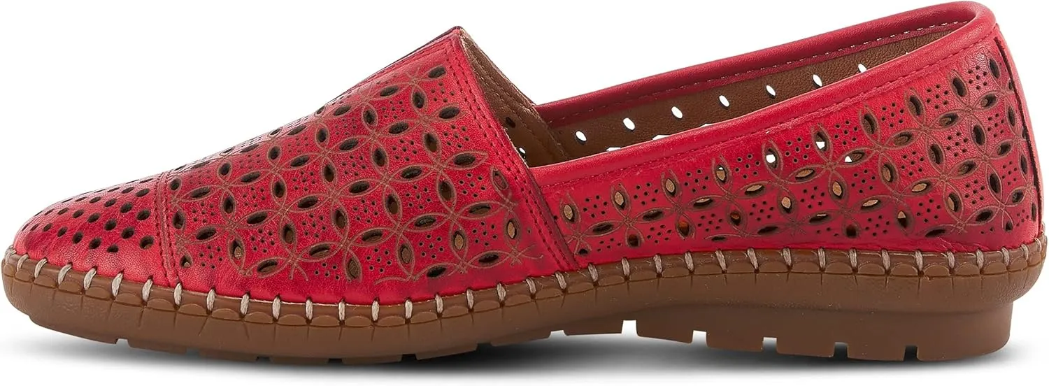 Spring Step Oralis Leather Loafers for Women - Comfortable Slip-On Shoes with Rubber Outsole - Ladies Casual Loafers with Low Heel