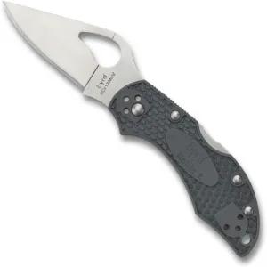 Spyderco Byrd Robin 2 Lightweight Knife Handle with 2.40" Stainless Steel Blade and Gray Non-Slip FRN Handle - PlainEdge -BY10PGY2