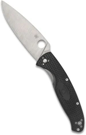 Spyderco Resilience Lightweight Knife with Stainless Steel Blade and Durable Black FRN Handle - PlainEdge - C142PBK