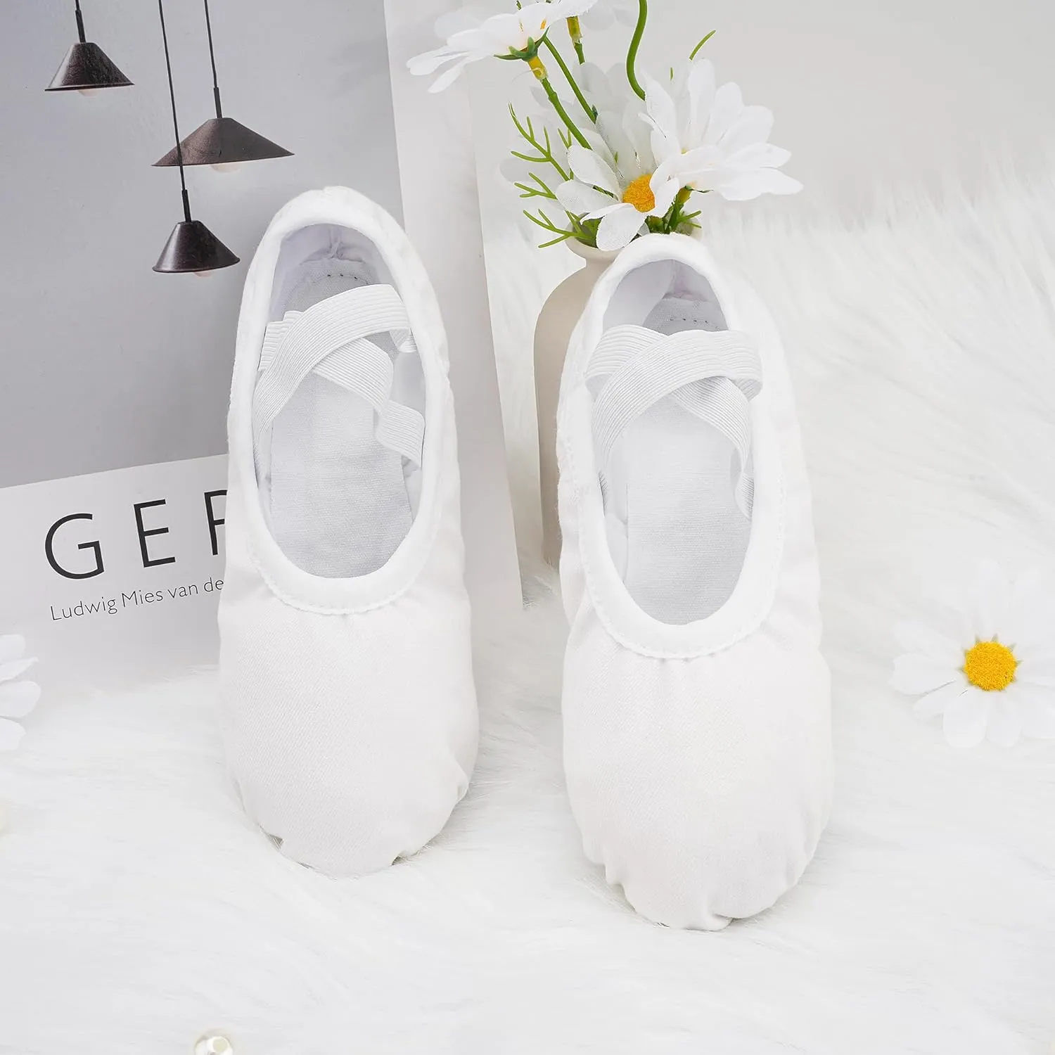 Stelle Women Ballet Shoes Highly Stretch Canvas Dance Slipper Yoga Shoes for Girls/Adults