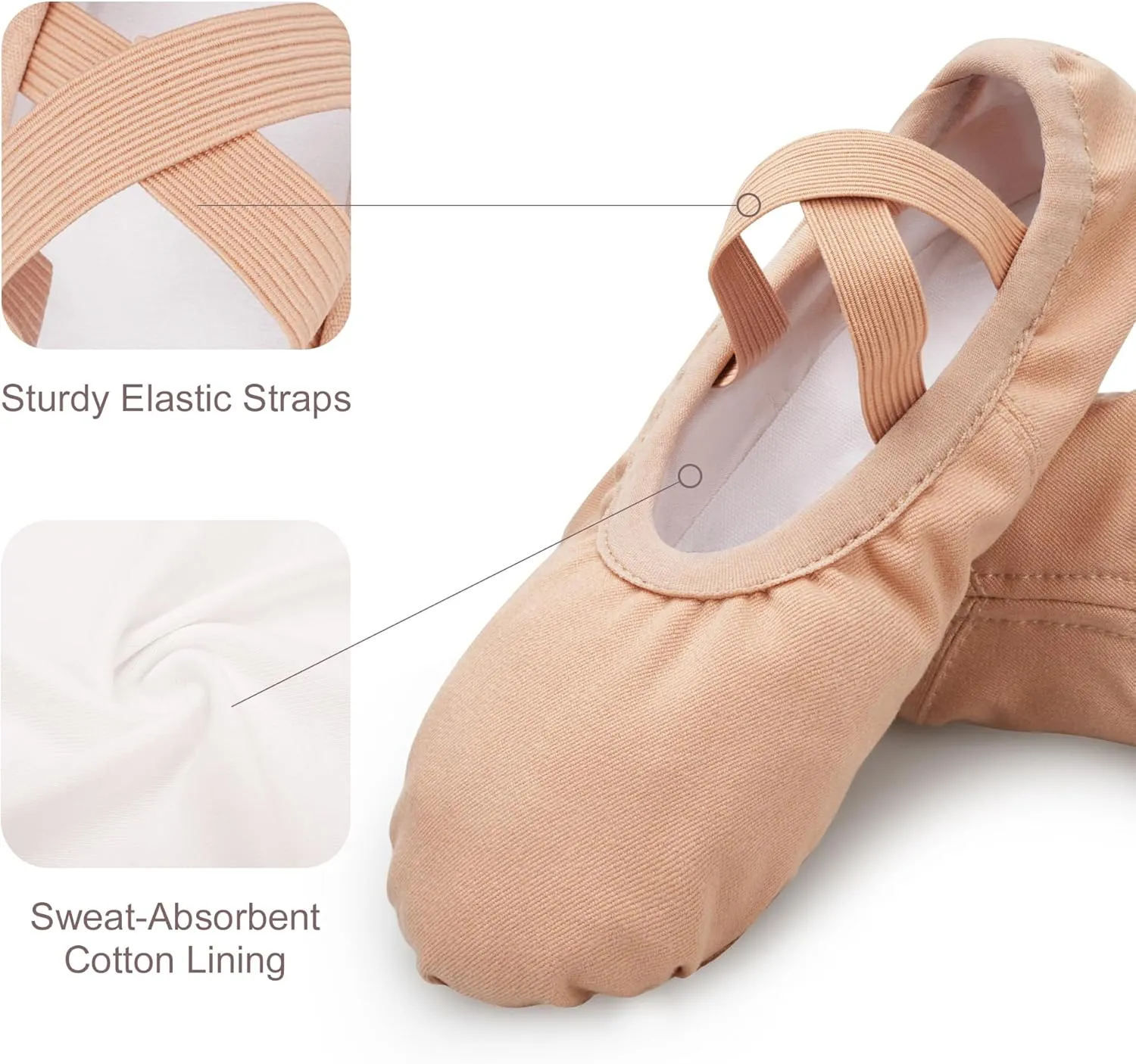 Stelle Women Ballet Shoes Highly Stretch Canvas Dance Slipper Yoga Shoes for Girls/Adults