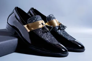 Stylish Men Shiny Black Color Outdoor Formal And Party Casual Ethnic Loafer