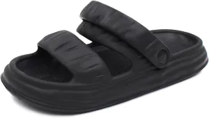 SUSHAN Women Pillow Slippers with Soft Thick Sole Cloud Slides Bathroom Non-Slip Shower Sandals Open Toe House Shoes