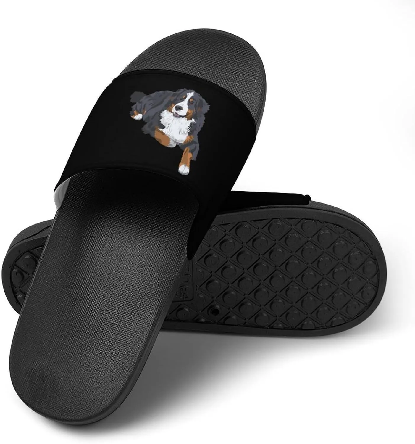 Swiss Bernese Mountain Dog House Slippers for Women Men Shower Slides Bathroom Sandals