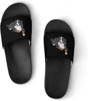 Swiss Bernese Mountain Dog House Slippers for Women Men Shower Slides Bathroom Sandals