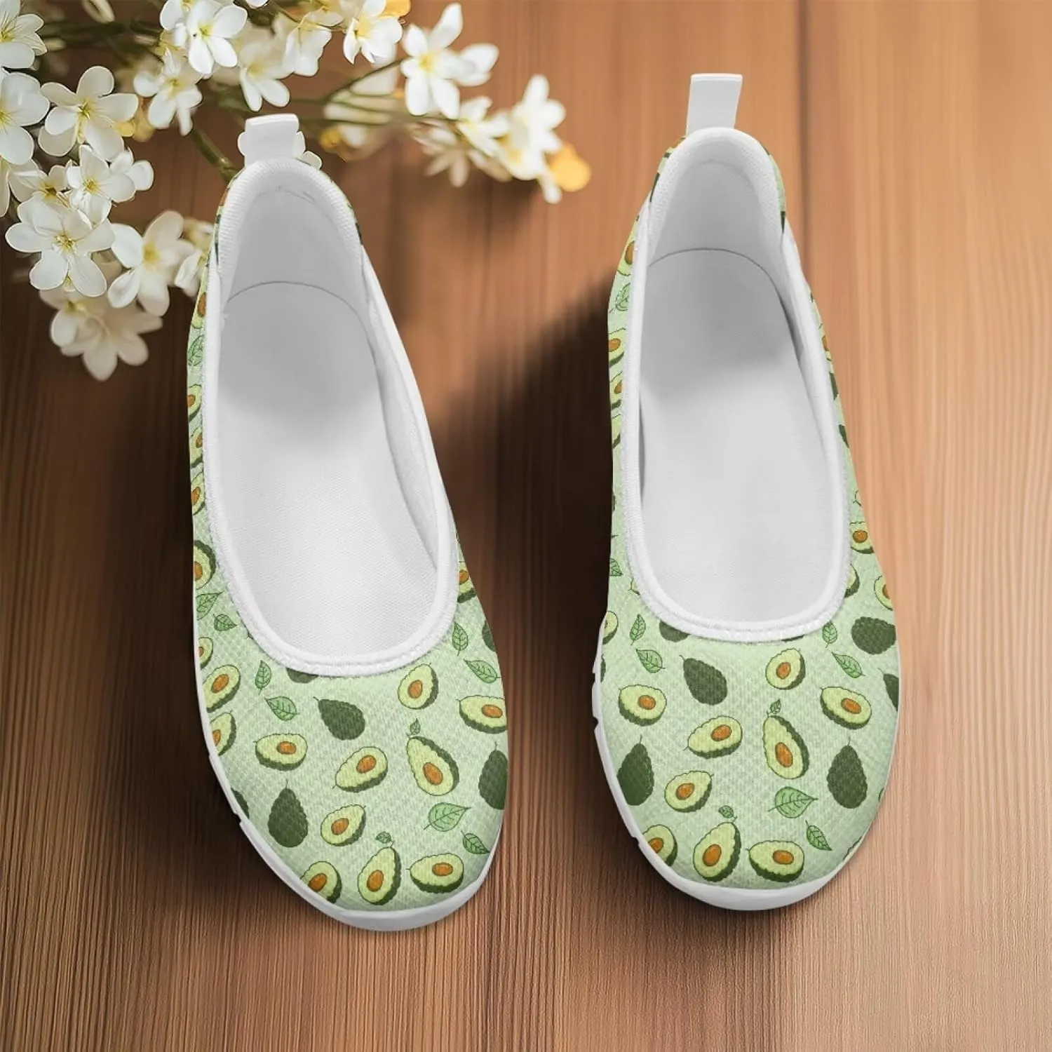 SYtrade Loafers for Women Breathable Slip On Walking Shoes White Sole