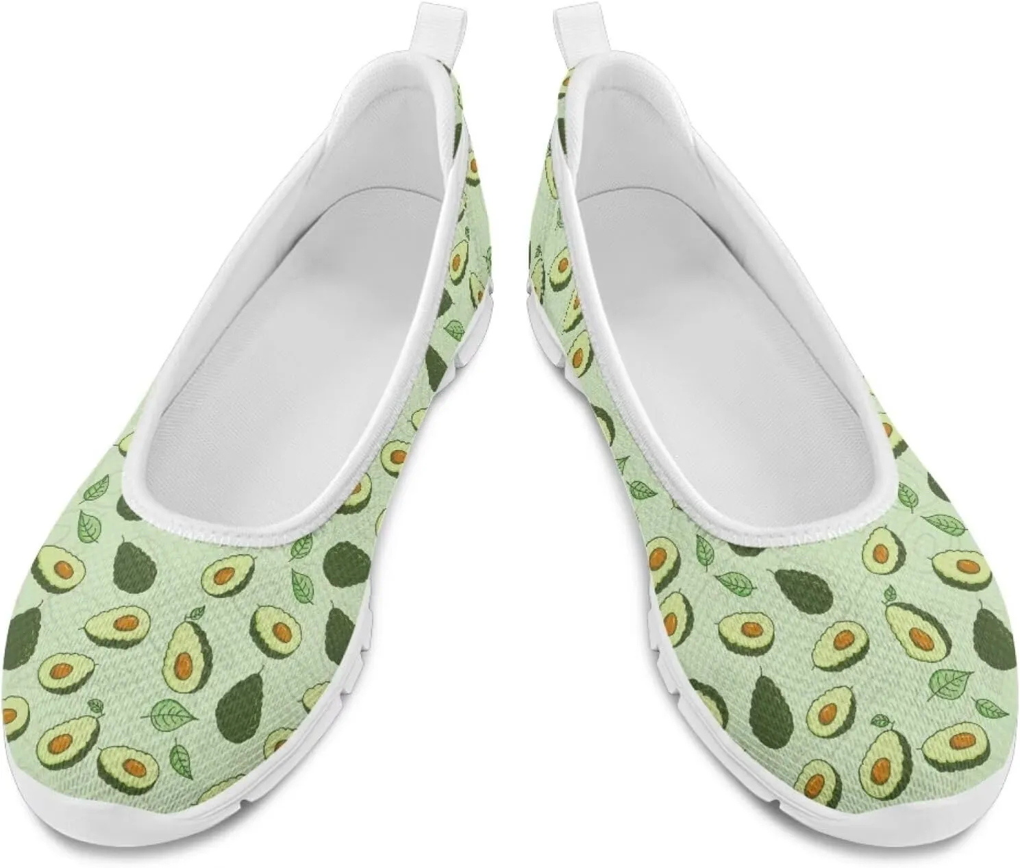 SYtrade Loafers for Women Breathable Slip On Walking Shoes White Sole