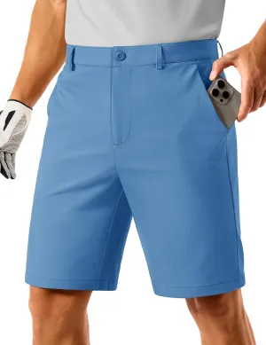 TACVASEN Men's Golf Shorts 9 Inch Inseam Stretch Lightweight Dress Work Casual Short with 4 Pockets Quick Dry Flat Front