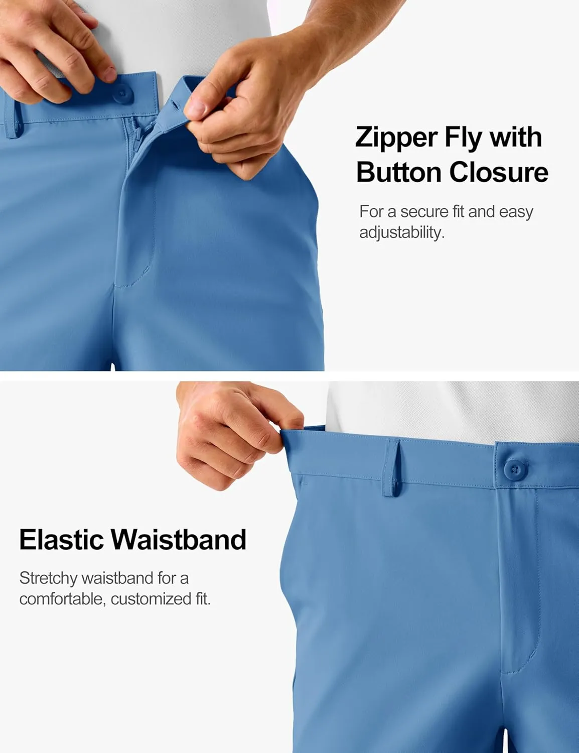 TACVASEN Men's Golf Shorts 9 Inch Inseam Stretch Lightweight Dress Work Casual Short with 4 Pockets Quick Dry Flat Front