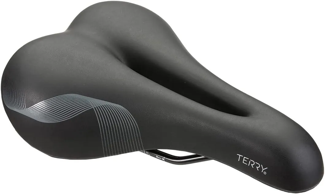 Terry Cite Y Gel Bike Saddle | Bicycle Seat Optimized for Men - Flexible & Comfortable | Sit Bone Support, Shock Absorbing Elastomers, Low Profile, Flat Top