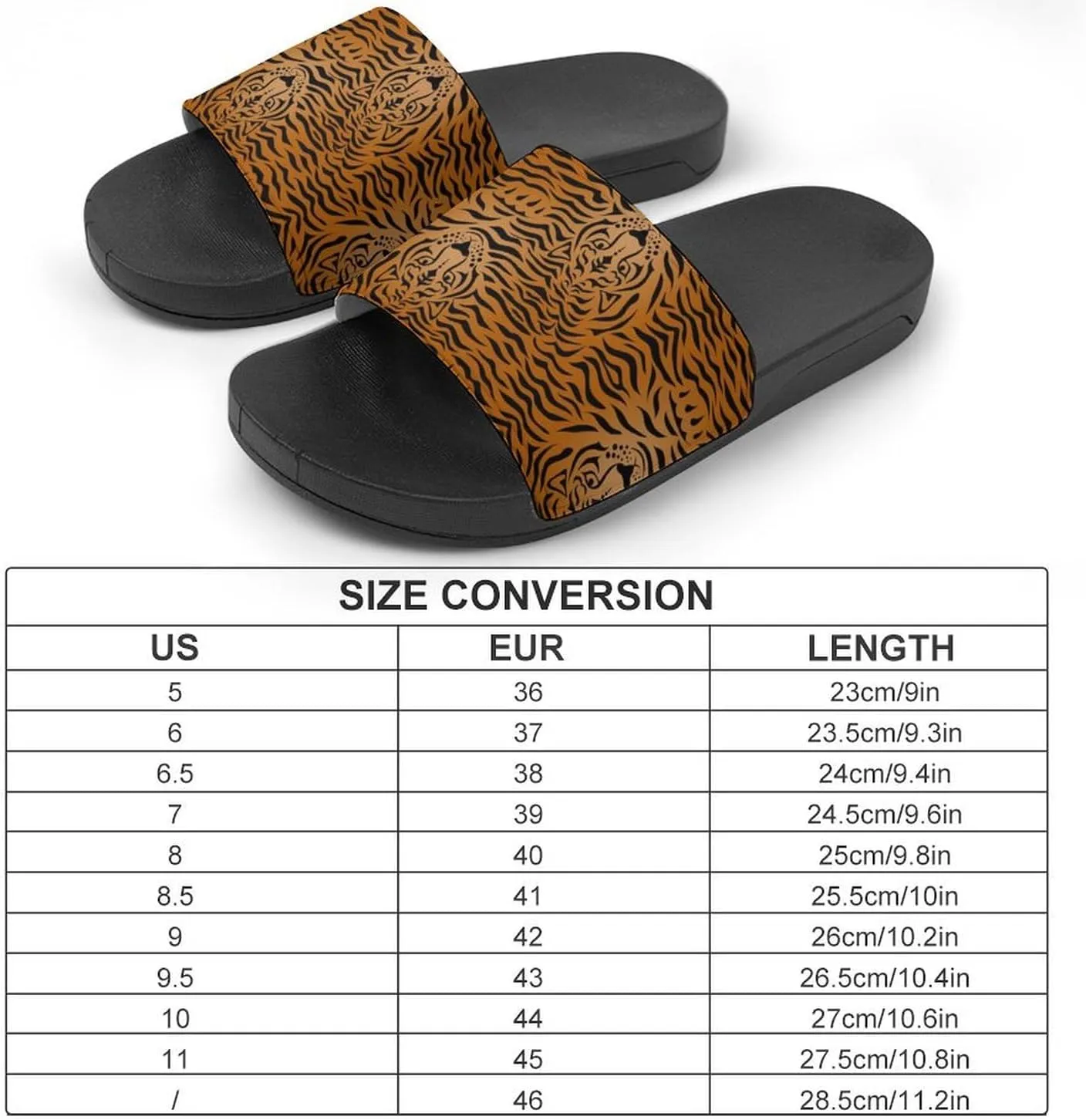 Tiger Animal Print House Slippers for Women Men Shower Slides Bathroom Sandals