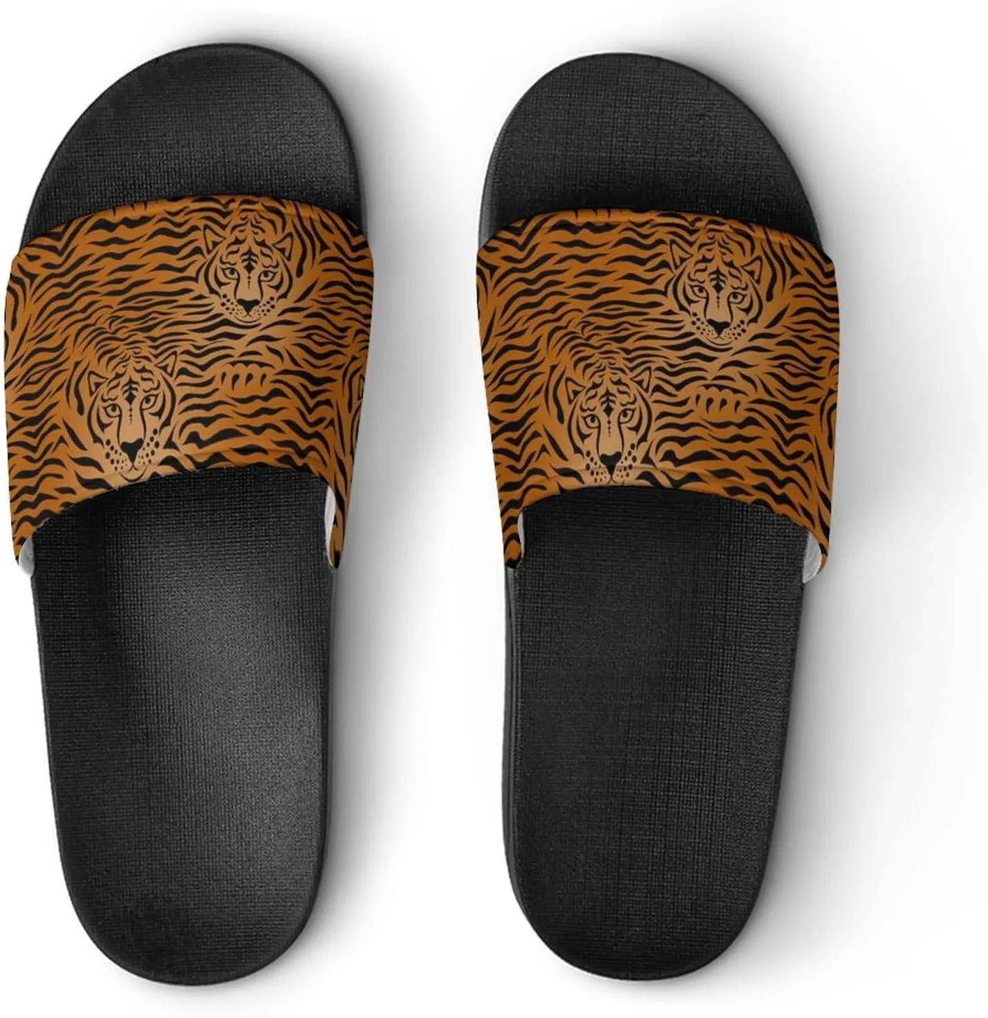 Tiger Animal Print House Slippers for Women Men Shower Slides Bathroom Sandals