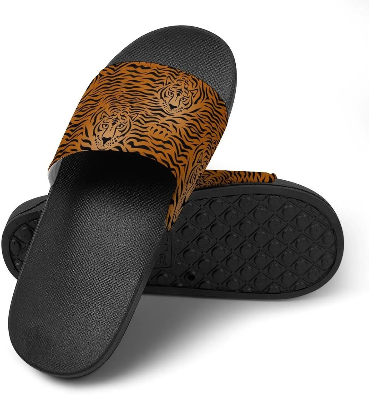 Tiger Animal Print House Slippers for Women Men Shower Slides Bathroom Sandals