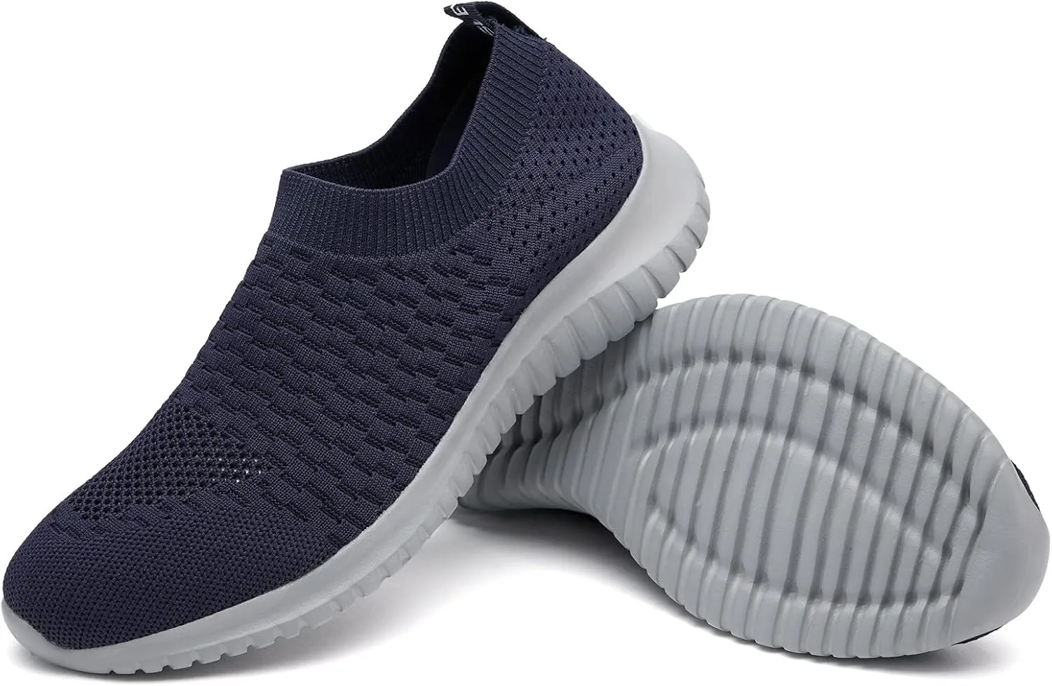TIOSEBON Men's Slip On Walking Shoes Knit Mesh Tennis Sneaker
