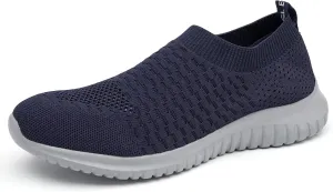 TIOSEBON Men's Slip On Walking Shoes Knit Mesh Tennis Sneaker